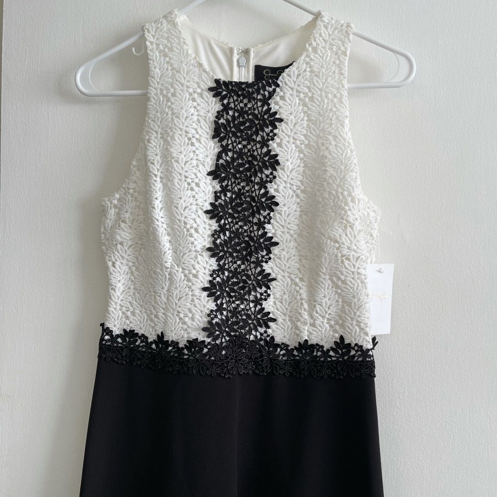 Jessica Simpson Fit & Flare Dress Sleeveless Lace Top Size 6 - Picture 2 of 11